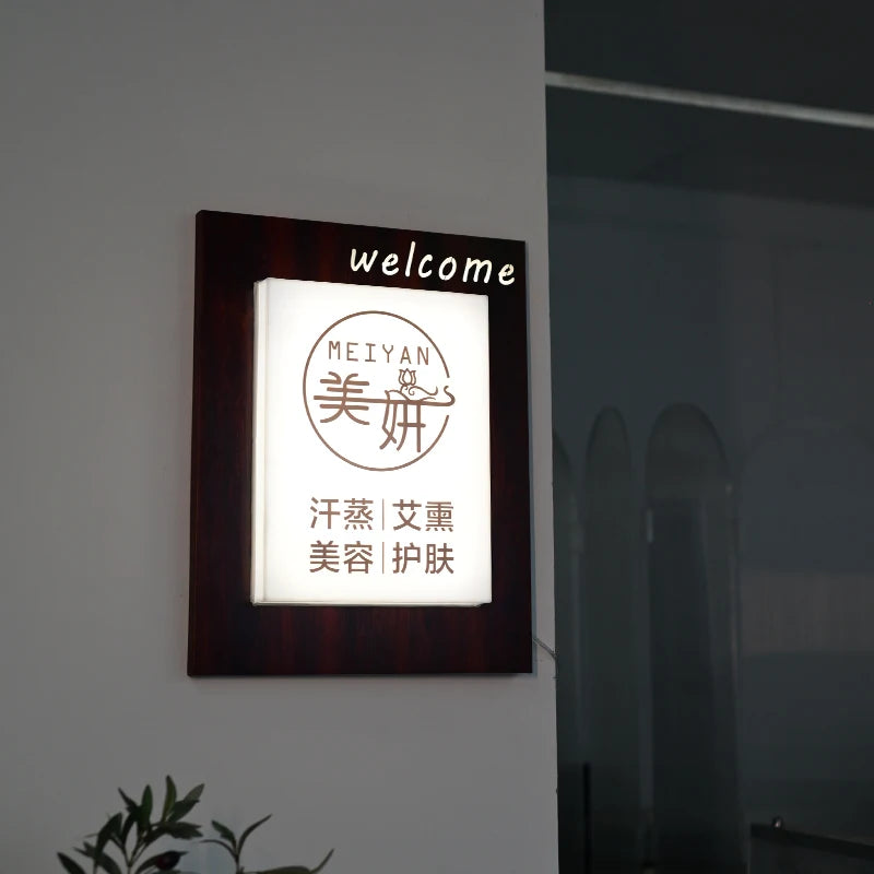 美容美发工作室灯箱发光灯箱显示屏定制