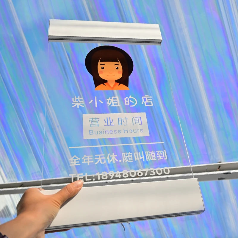 亚克力夜光门牌定制简约可爱风格服装店广告牌灯箱
