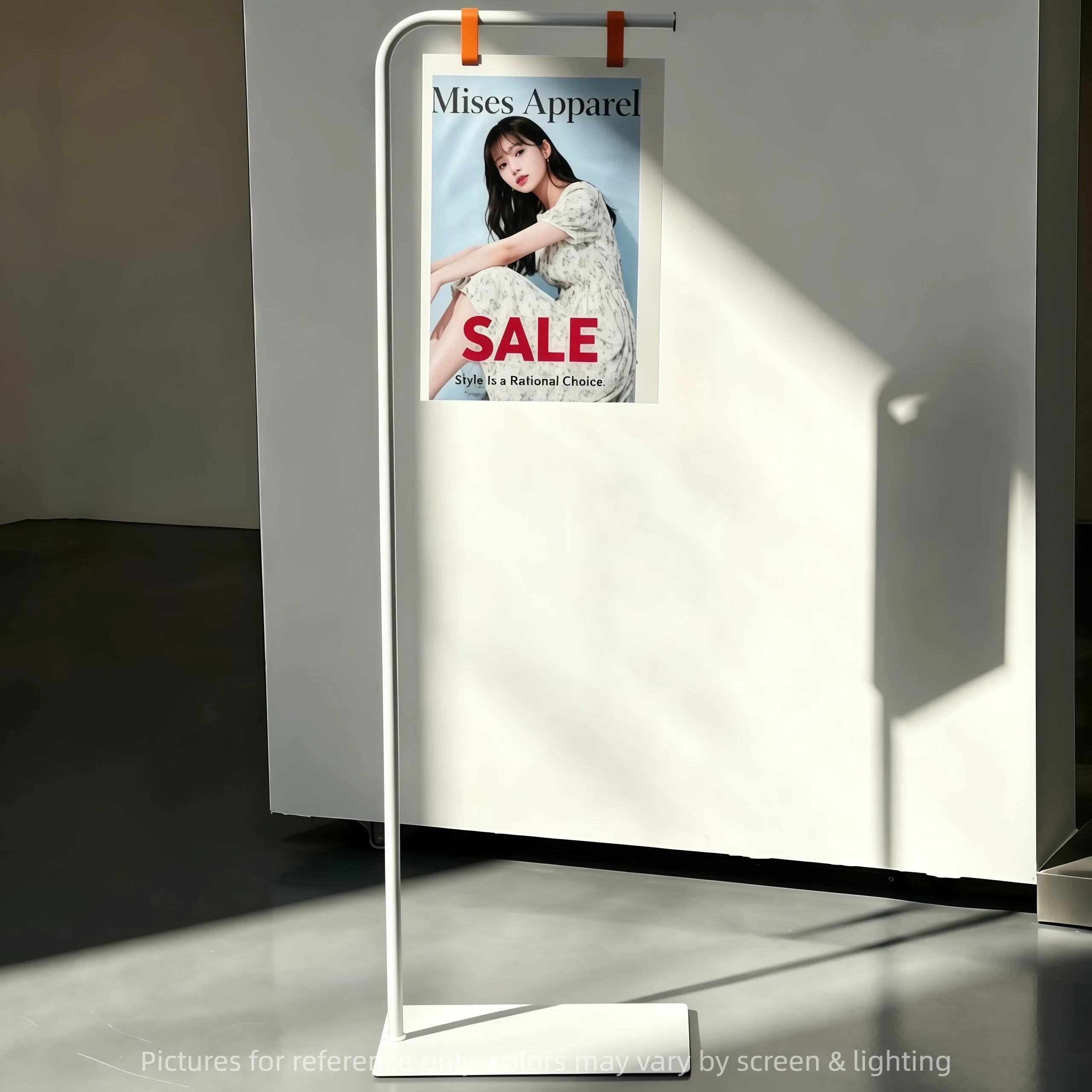 Black and White Creative Assembly Style Clothing Store Landing Activity Poster Advertising Stand Acrylic Sign