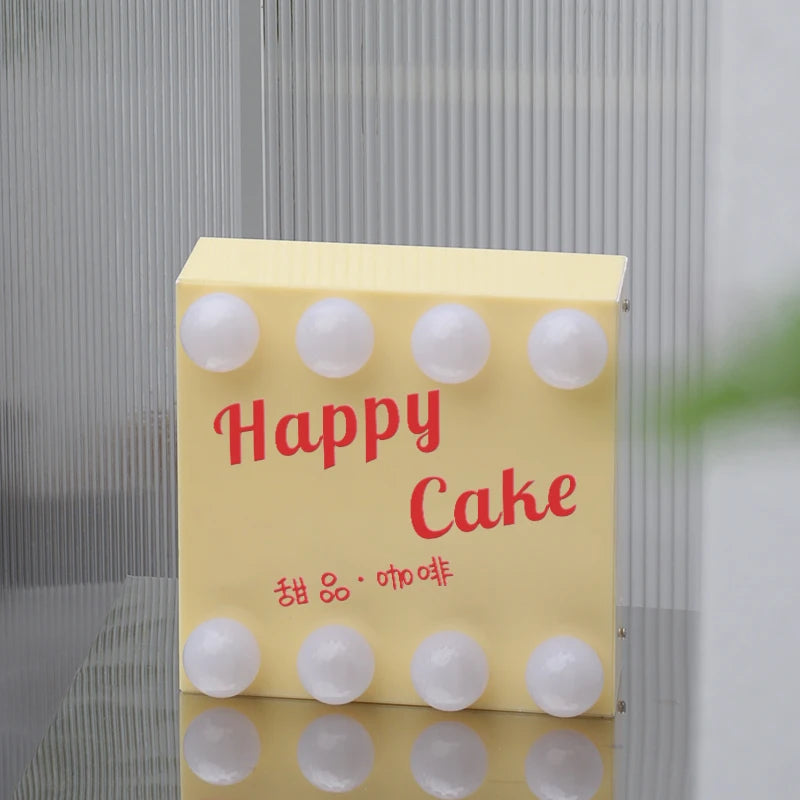 酒吧咖啡厅家居氛围小灯箱亚克力灯箱广告定制