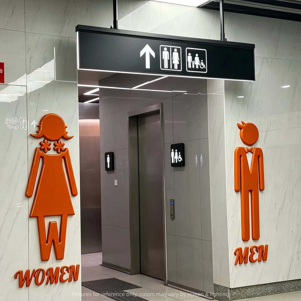 15毫米PVC男女厕所标志3D标志厕所标志定制