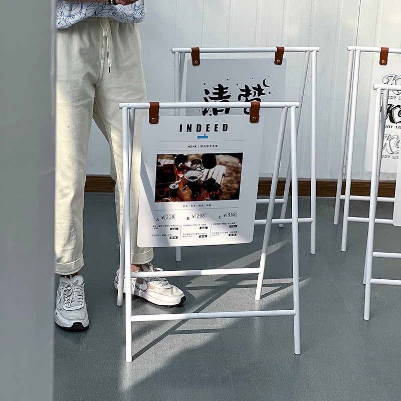 创意铁艺登陆广告牌、入口告示板、双面展示架