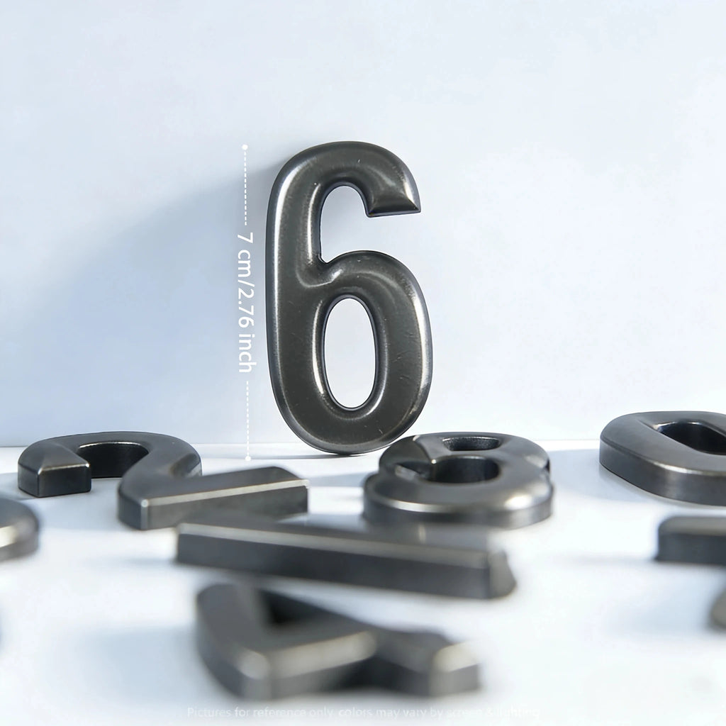 10MMPVC 3D球形雕刻电镀3D数字酒店门牌号 房产门牌号