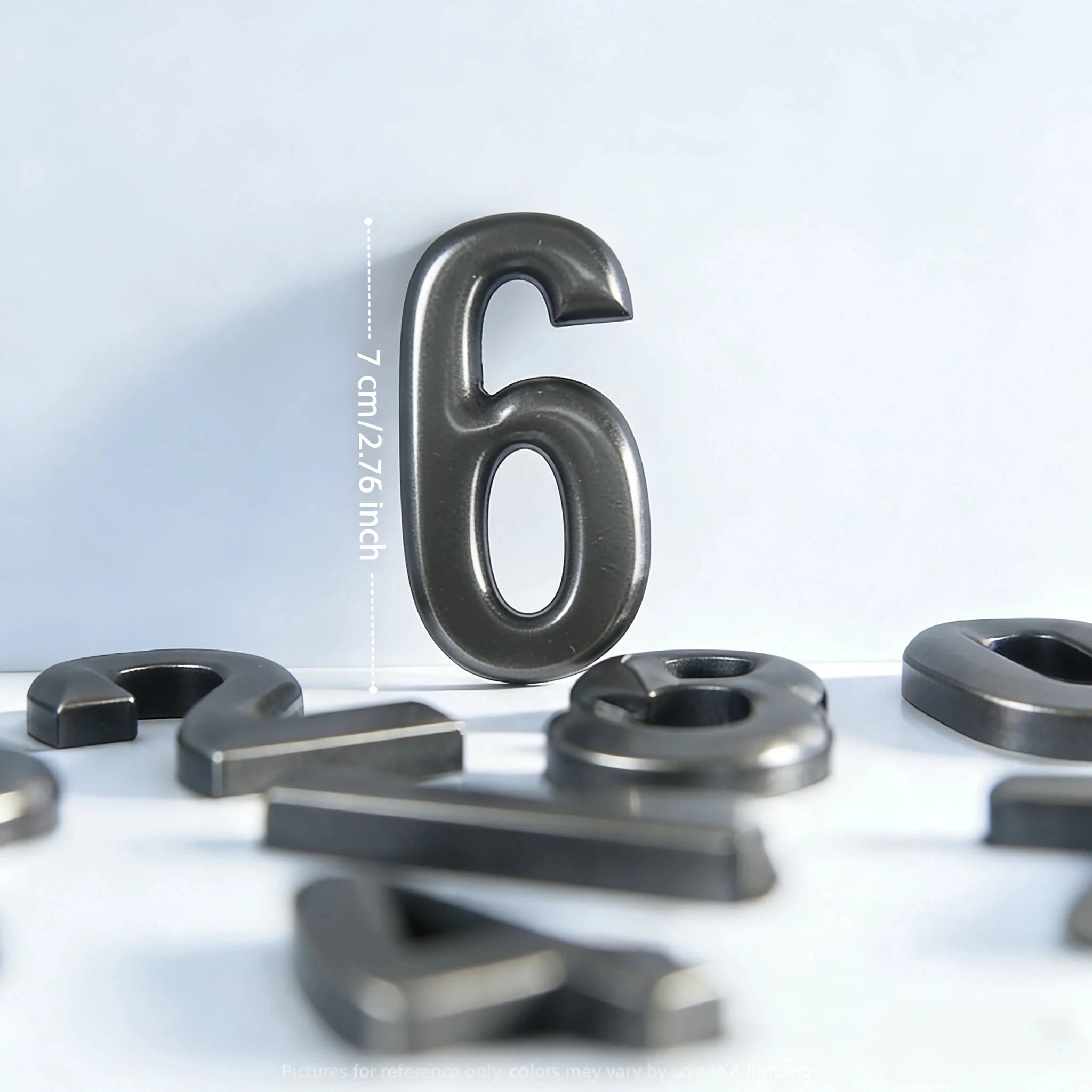 10MMPVC 3D球形雕刻电镀3D数字酒店门牌号 房产门牌号