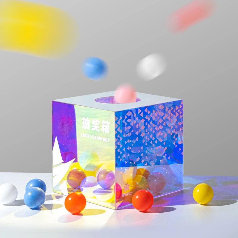 幻影彩色亚克力盒桌面组装装饰广告展示盒用于搬运物品