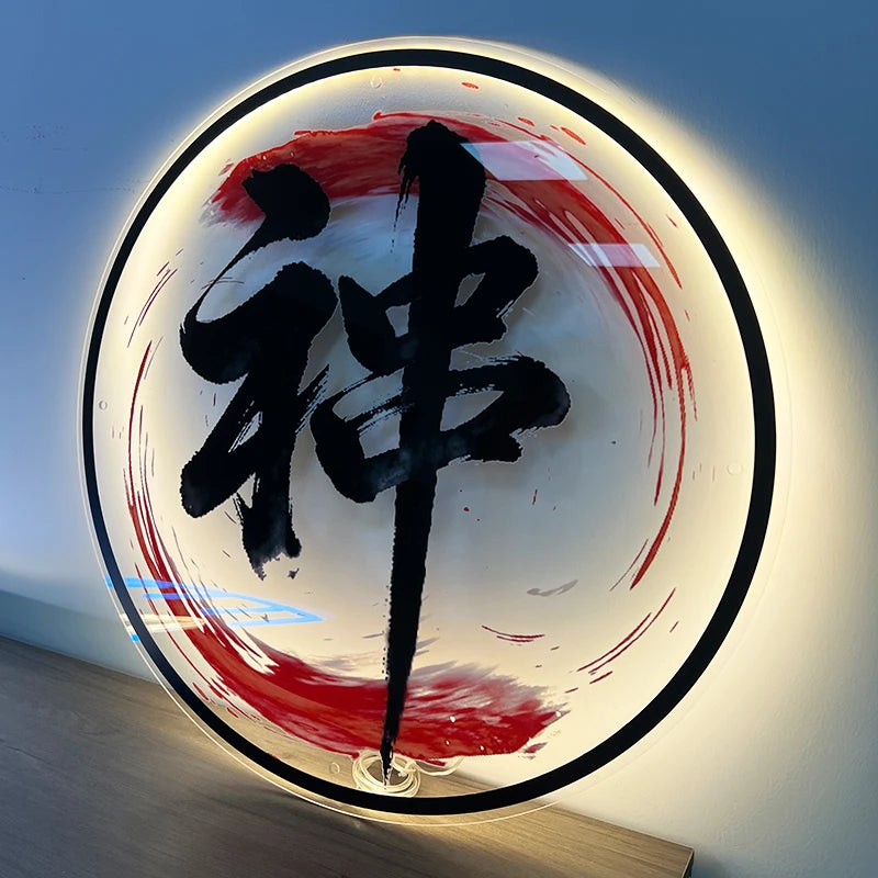 定制室内导光霓虹灯招牌、亚克力LED发光标牌、商店广告灯箱墙标牌