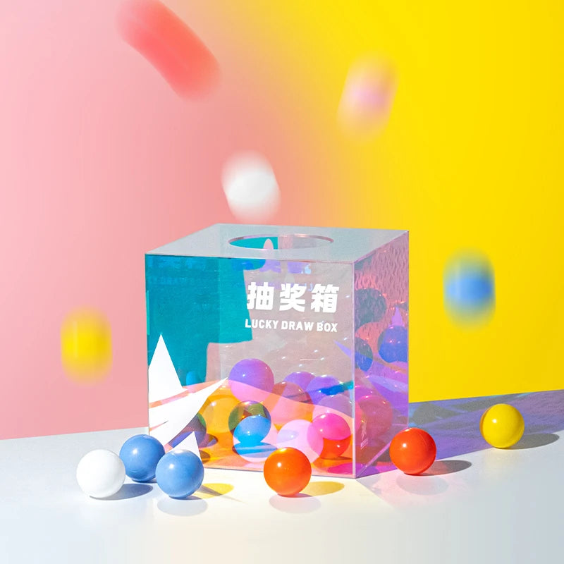 幻影彩色亚克力盒桌面组装装饰广告展示盒用于搬运物品