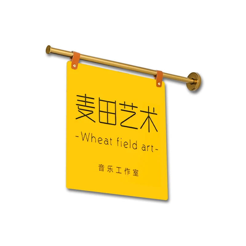 极简风格的入口标志、商店广告标志和门牌