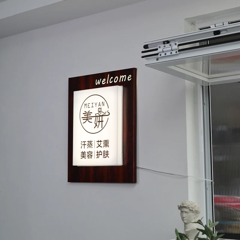 美容美发工作室灯箱发光灯箱显示屏定制