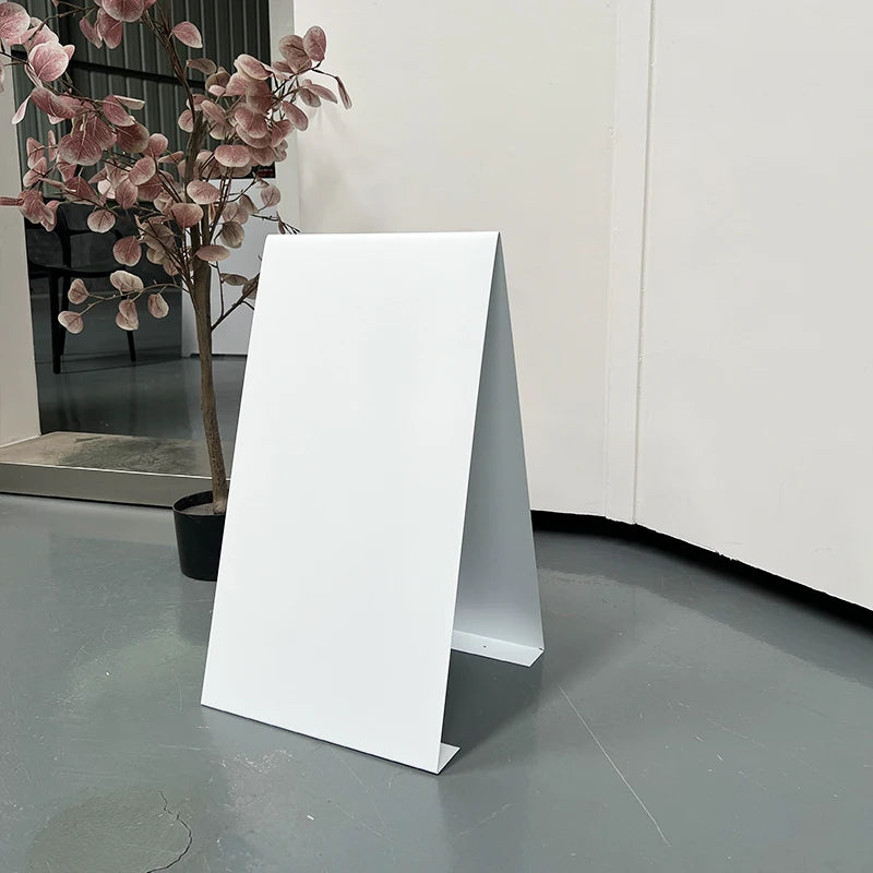 店铺创意Logo，不锈钢烤漆双面落地式A板展示板定制