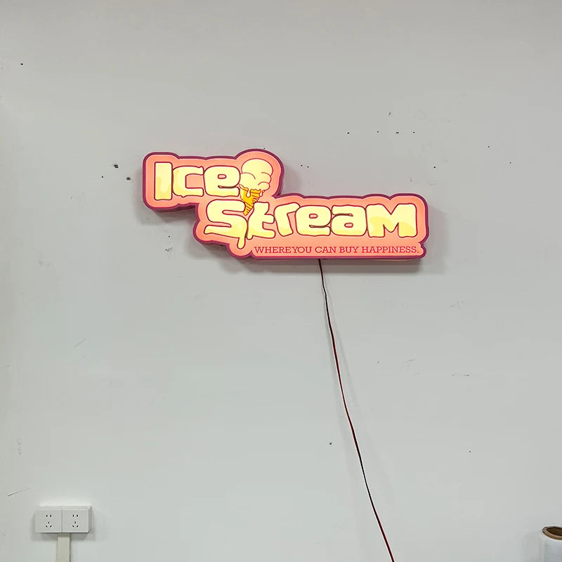 定制商店形发光二极管背光广告标志，带边缘包裹灯箱