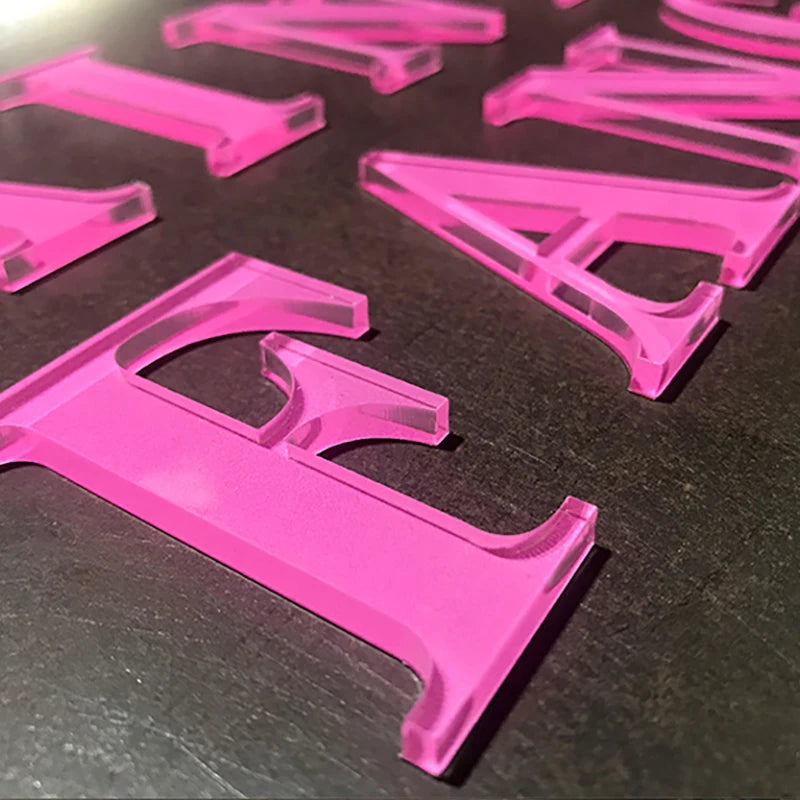 彩色亚克力3D字水晶字标志颜色尺寸可定制门牌
