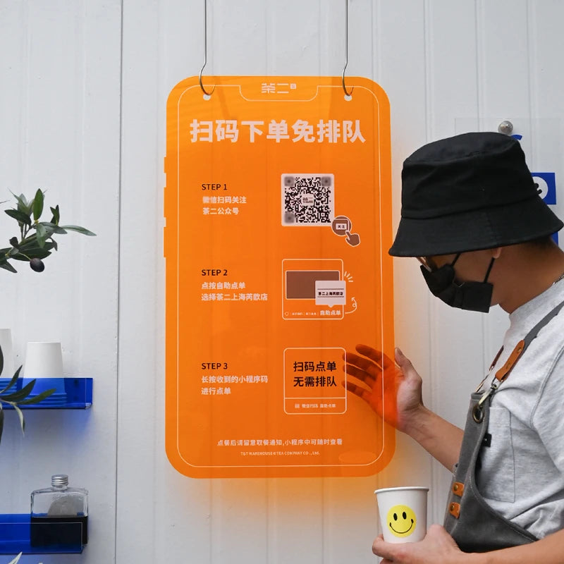 服装店亚克力广告牌展示，网红logo，招牌工作室门牌定制