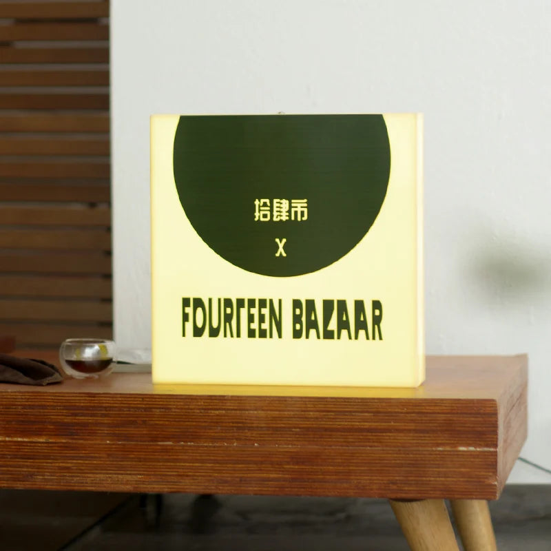 复古风格亚克力灯箱招牌户外招牌定制照明店铺招牌