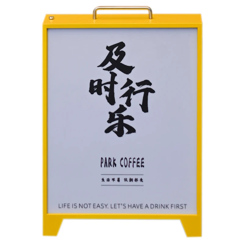 室外落地式防水灯箱，定制户外A形广告灯箱，