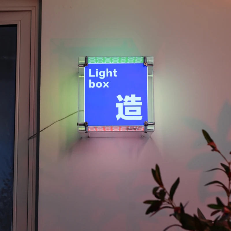 工厂定制DIY组装风格商店标志照明发光二极管标志广告灯箱亚克力灯箱广告箱