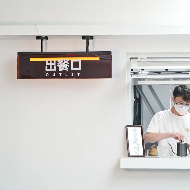 双面亚克力发光广告牌服装店挂logo标牌定制挂门头标牌定制