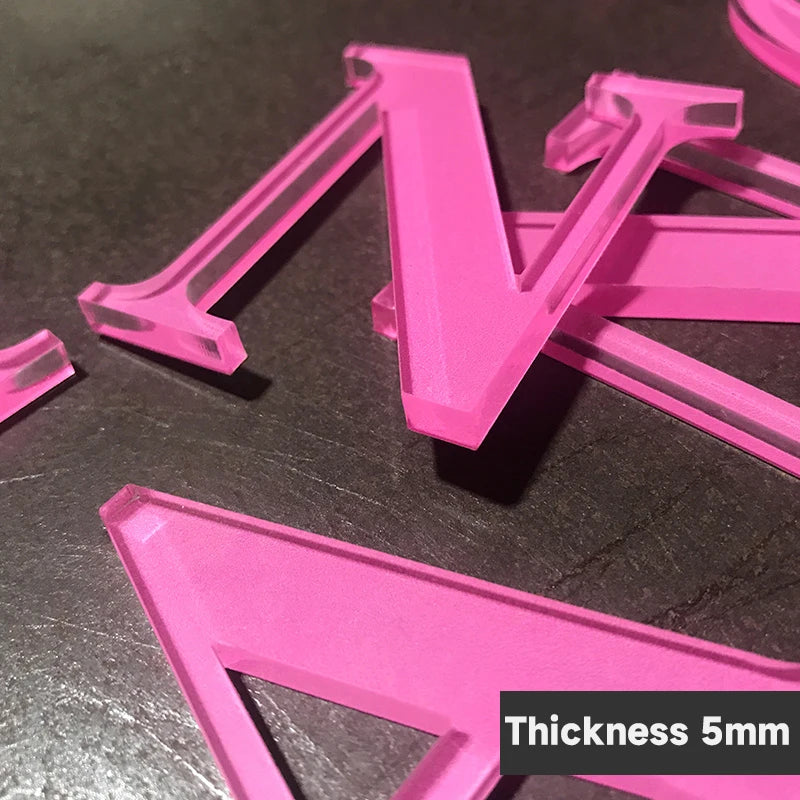 彩色亚克力3D字水晶字标志颜色尺寸可定制门牌