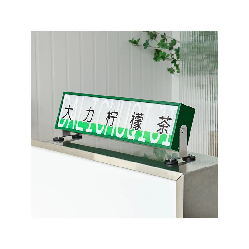 屋顶装饰灯箱，Type-C充电电缆桌面充电灯箱标志