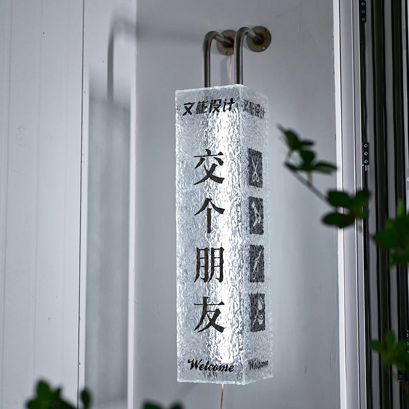 商店墙壁标牌，发光二极管灯箱标牌，水波纹亚克力广告灯箱定制