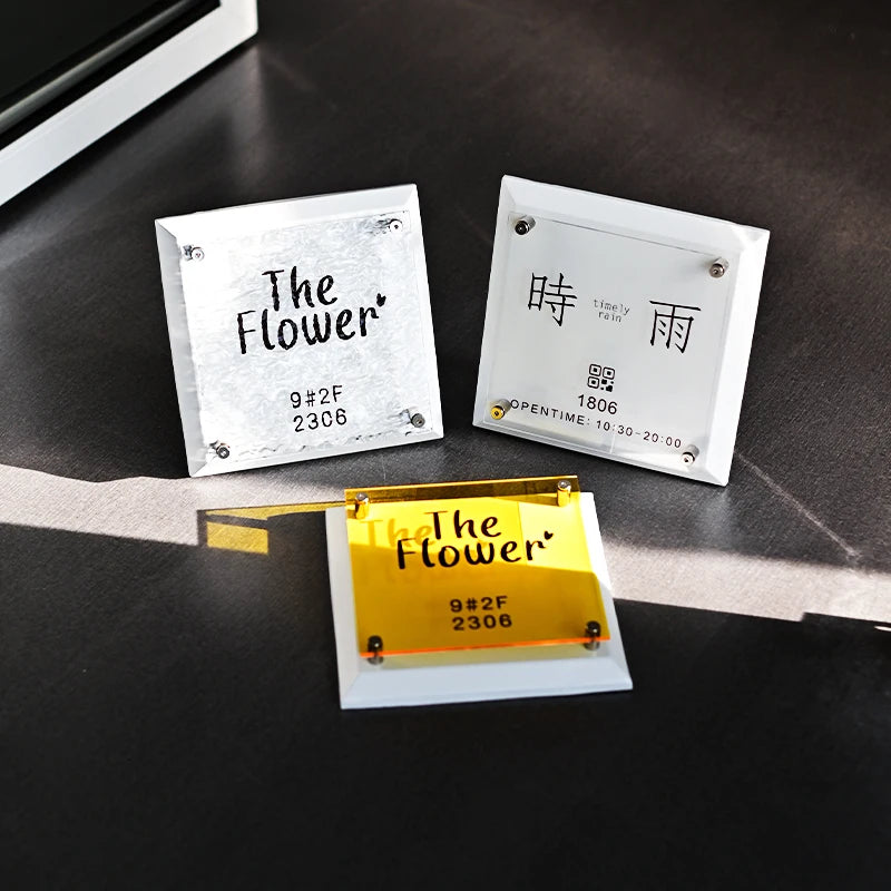 创意组合门牌，厂家直销：亚克力标牌和广告牌。