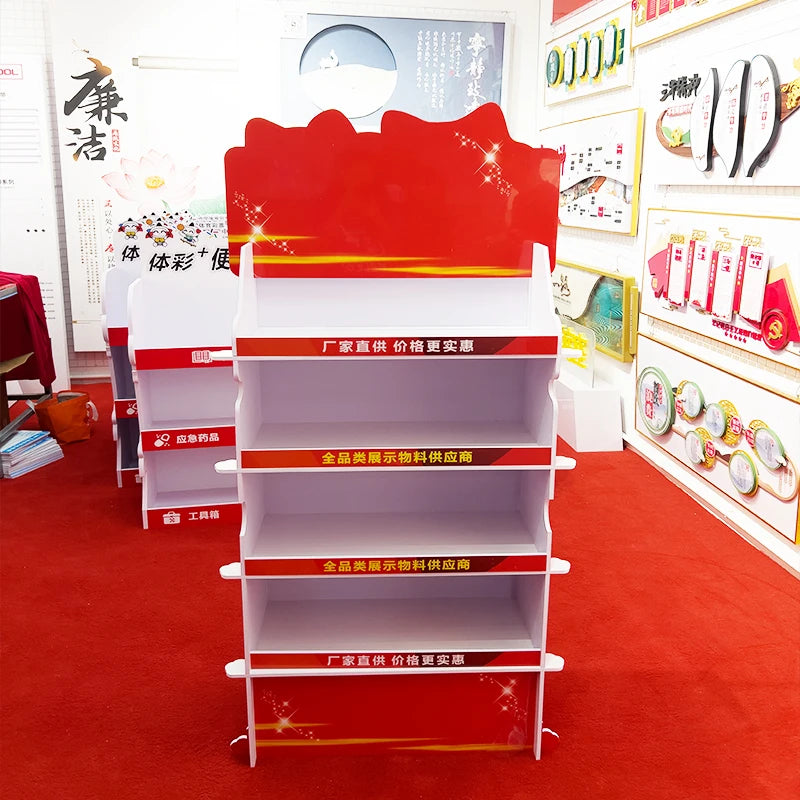 可拆卸落地式PVC广告展示盒收纳盒促销展示架定制