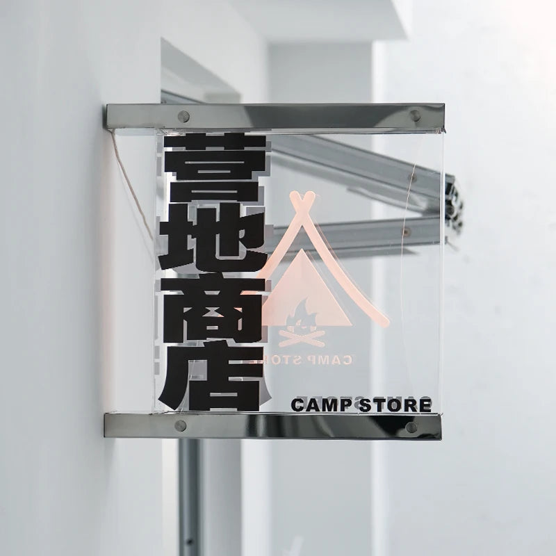 定制侧装式透明亚克力灯箱，带导光和发光LED广告牌