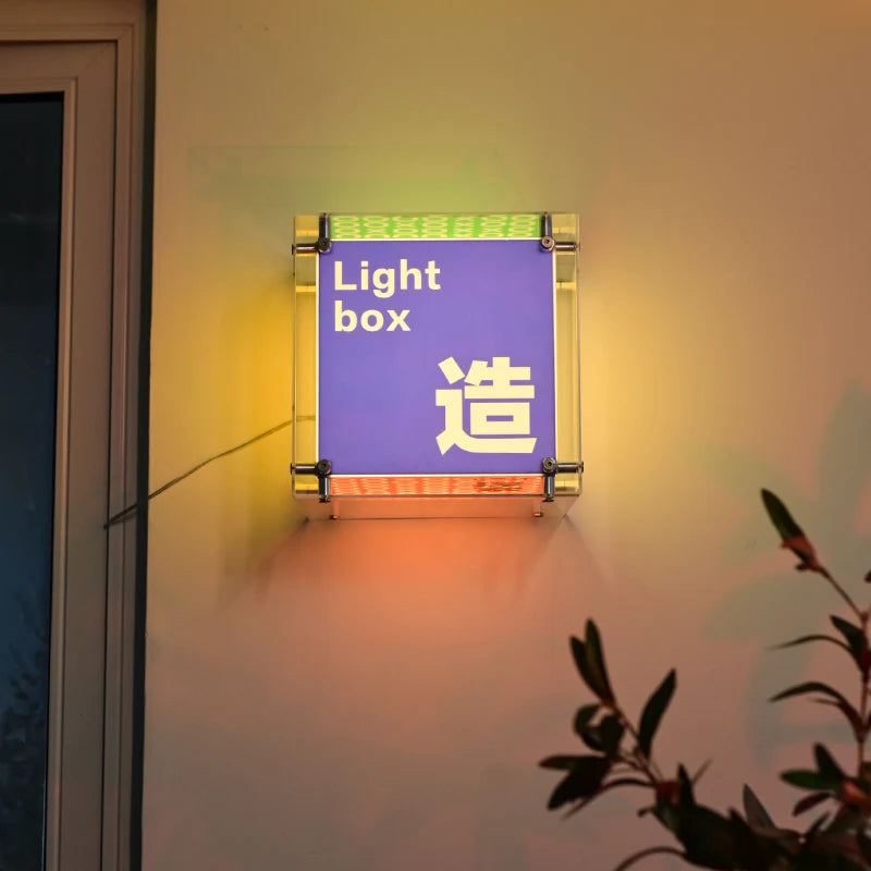 工厂定制DIY组装风格商店标志照明发光二极管标志广告灯箱亚克力灯箱广告箱