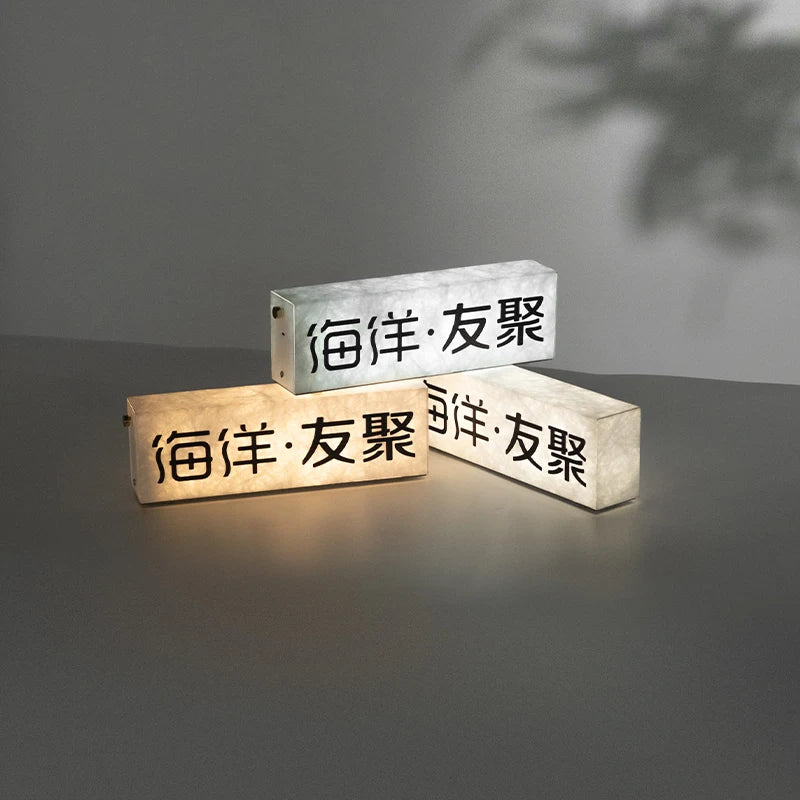 杜邦纸型亚克力充电灯箱桌面装饰灯箱三光色温type-C充电