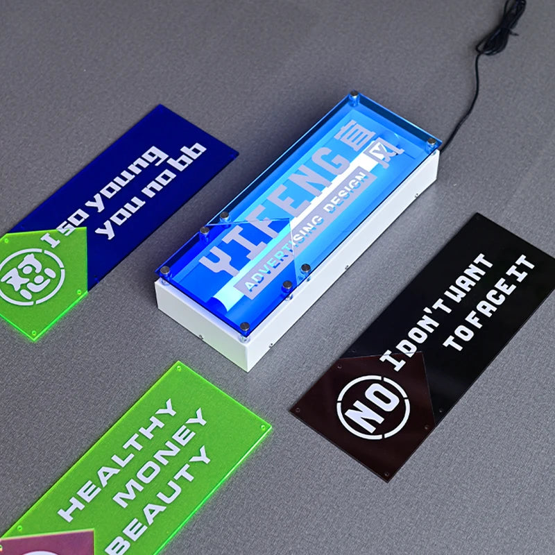 时尚创意双色亚克力面板组装组合灯箱定制