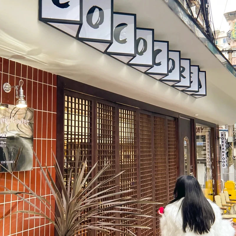 用于店面、餐厅、咖啡店和店面的定制LED广告灯箱丙烯酸灯箱