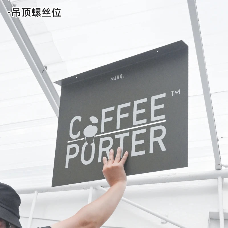 创意设计吧桌面金属广告标牌展示板定制