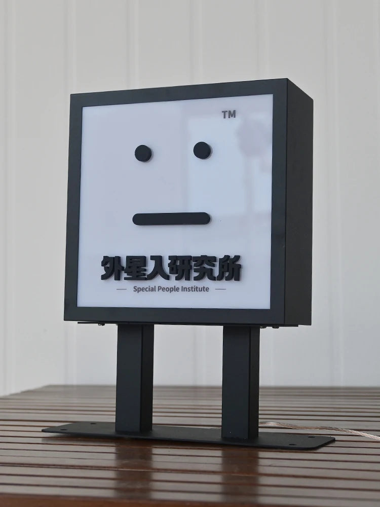 单面广告灯箱显示屏，创意三维文字广告标志