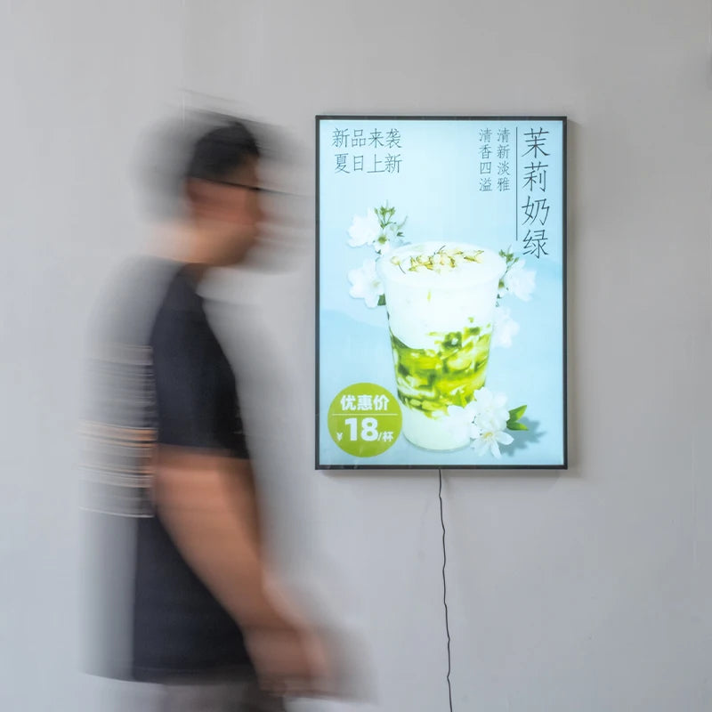 A2照明海报超薄灯箱，电影院照明墙壁标志，照明菜单，可更换