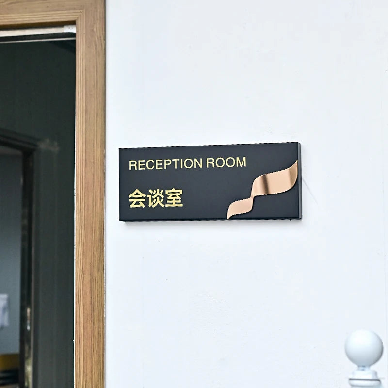 高端办公室门牌，不锈钢立体标志，部门标志