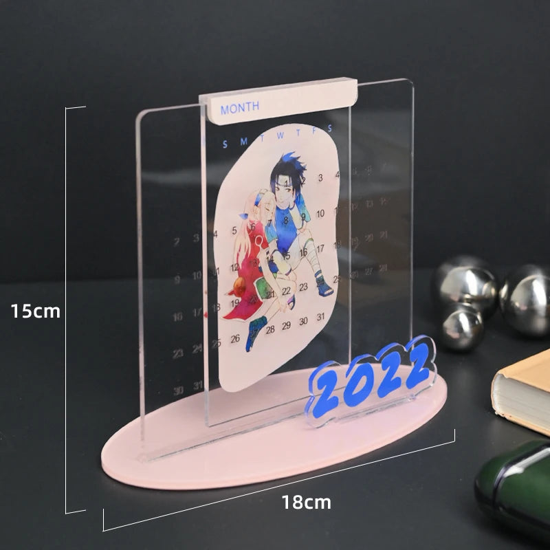 手写亚克力万年历桌面立牌，学生DIY人物3D logo定制