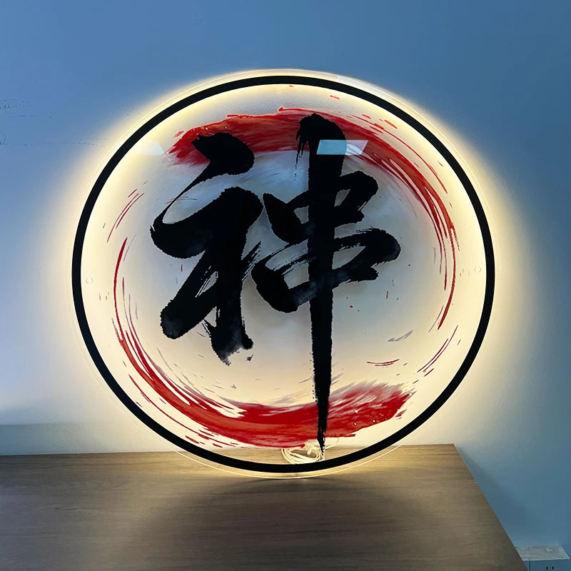 定制室内导光霓虹灯招牌、亚克力LED发光标牌、商店广告灯箱墙标牌