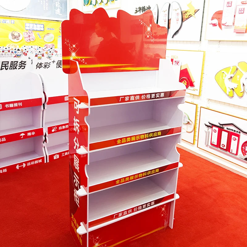 可拆卸落地式PVC广告展示盒收纳盒促销展示架定制