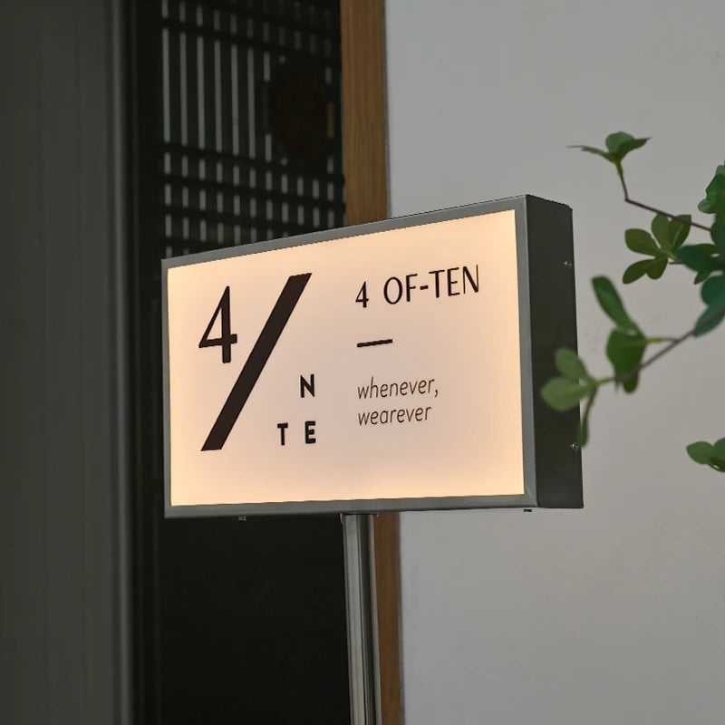 立式灯箱广告牌定制双面照明站立标志移动充电站立标志