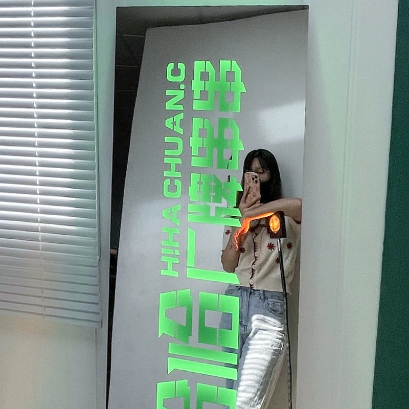 创意亚克力镂空灯箱镜不锈钢发光二极管广告牌门头标志灯标牌定制