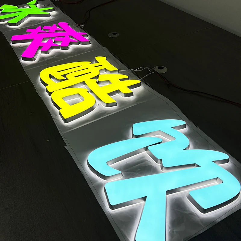 室内装饰标牌，广告，LED亚克力迷你字符，照明字符定制