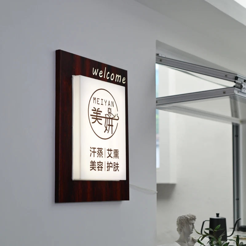 美容美发工作室灯箱发光灯箱显示屏定制