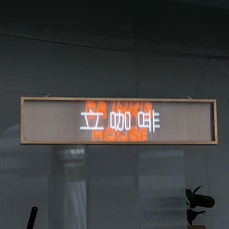 定制瓦楞丙烯酸灯箱、霓虹灯、照明字、商店室内装饰、提醒灯箱