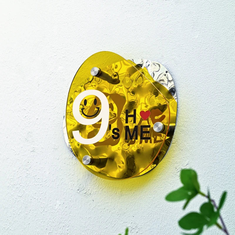 商店经营标志双层不规则亚克力广告牌和墙壁标志创意设计，亚克力板