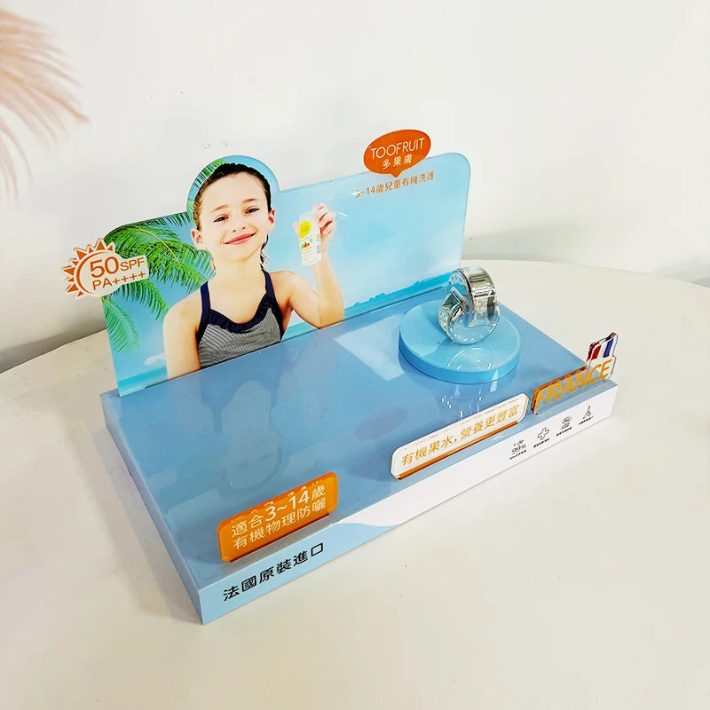 桌面组装设计展示亚克力化妆品展示柜定制
