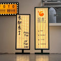 波纹亚克力站立灯箱不锈钢金属框架商店发光标志暖灯发光二极管