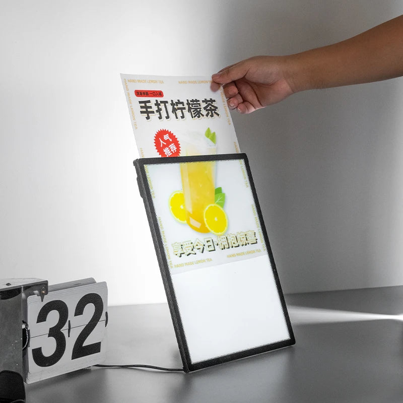 A2照明海报超薄灯箱，电影院照明墙壁标志，照明菜单，可更换