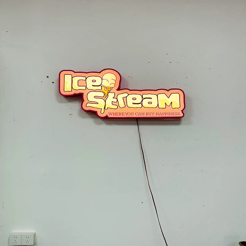 定制商店形发光二极管背光广告标志，带边缘包裹灯箱