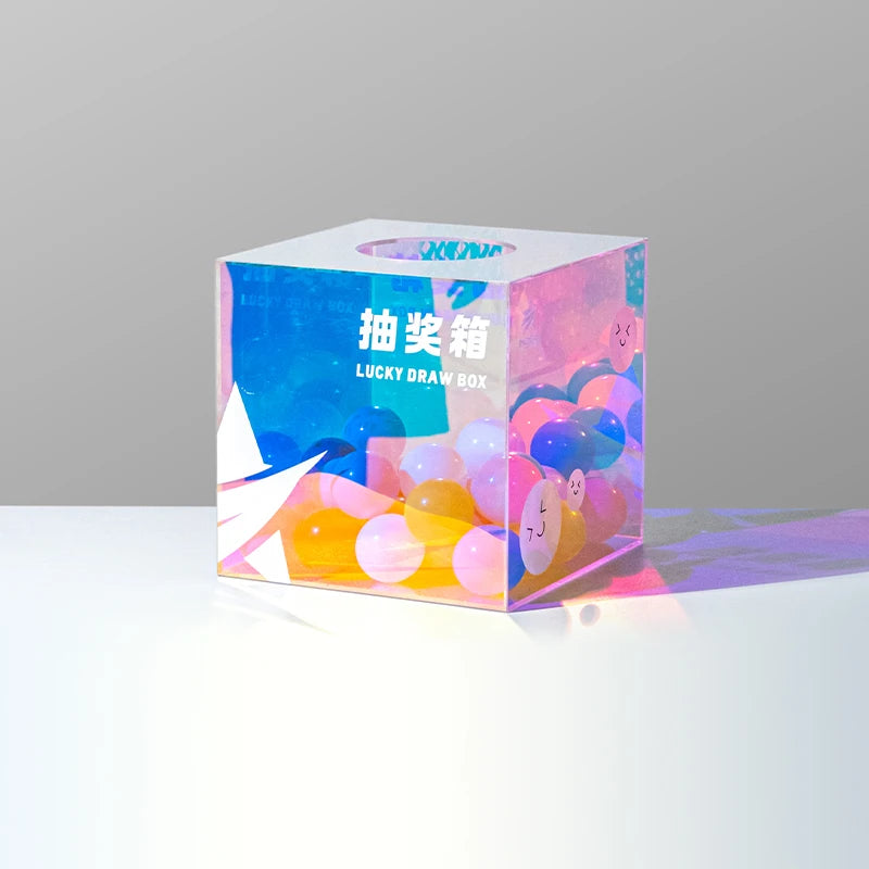 幻影彩色亚克力盒桌面组装装饰广告展示盒用于搬运物品