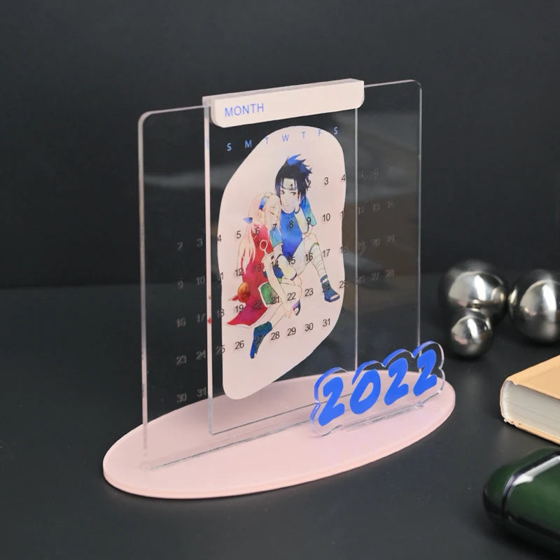 手写亚克力万年历桌面立牌，学生DIY人物3D logo定制